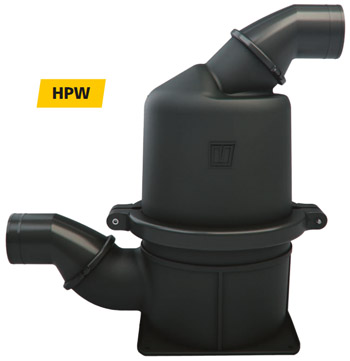HD водяной замок/глушитель, вращающиеся патрубки  Ø152 мм