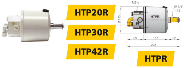 Гидронасос HTP30, черный, к трубке/шлангу 10 мм, с возвратн. клапаном