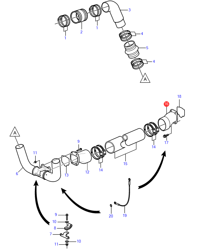 Выпускной коллектор VOLVO PENTA