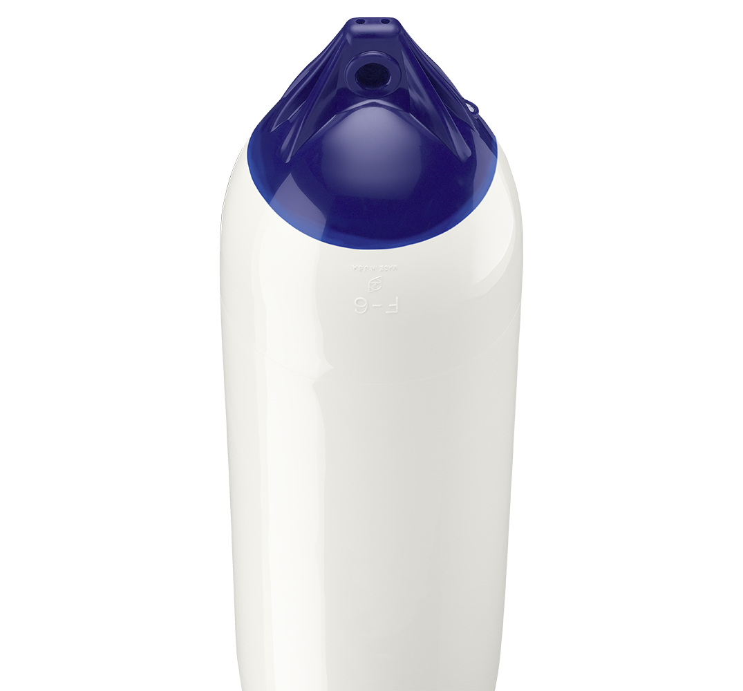 Кранец Polyform US F6 белый с синим рымом 279х1067