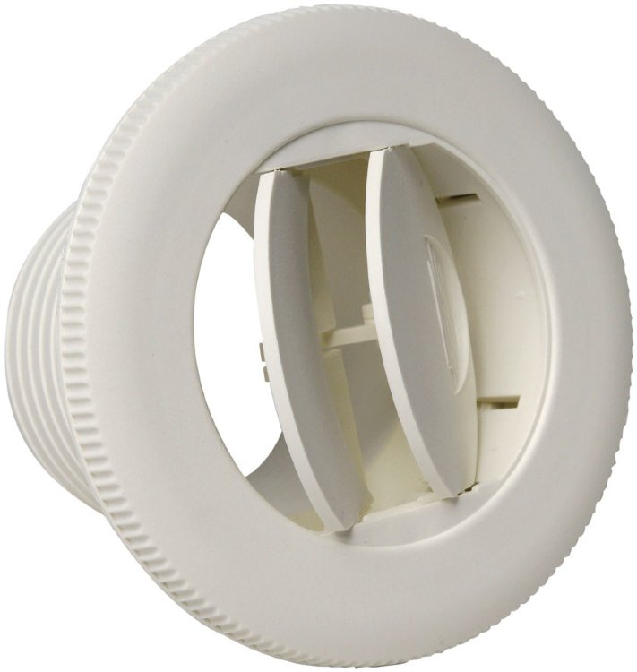 Дефлектор отопителя д-75 мм, белый, регулируемый клапан