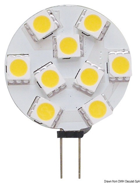 Лампочка светодиодная с боковым креплением G4 12-24В 1.6Вт 9-