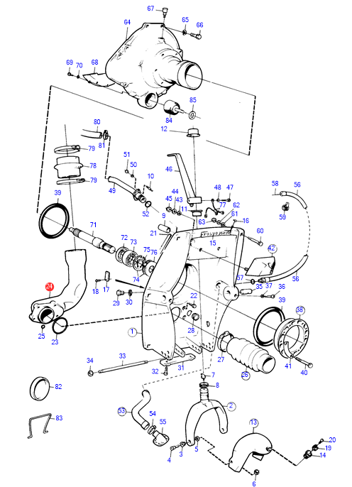 Выхлопной патрубок VOLVO PENTA